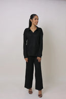 Ribbed Knit Top and Wide Leg Pant Coord Set 7008356 - TUZZUT Qatar Online Shopping