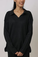 Ribbed Knit Top and Wide Leg Pant Coord Set 7008356 - TUZZUT Qatar Online Shopping