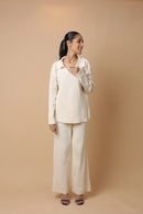 Ribbed Knit Top and Wide Leg Pant Coord Set 7008356 - TUZZUT Qatar Online Shopping