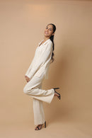 Ribbed Knit Top and Wide Leg Pant Coord Set 7008356 - TUZZUT Qatar Online Shopping