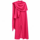 Fuchsia Pink Draped Long Dress YD103