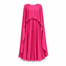 Women’s Fuchsia Cape Overlay Maxi Dress YD25