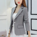 Women Fashion Casual Blazer Slim Fit Business Basic Jacket Lady Work Wear - Tuzzut.com Qatar Online Shopping