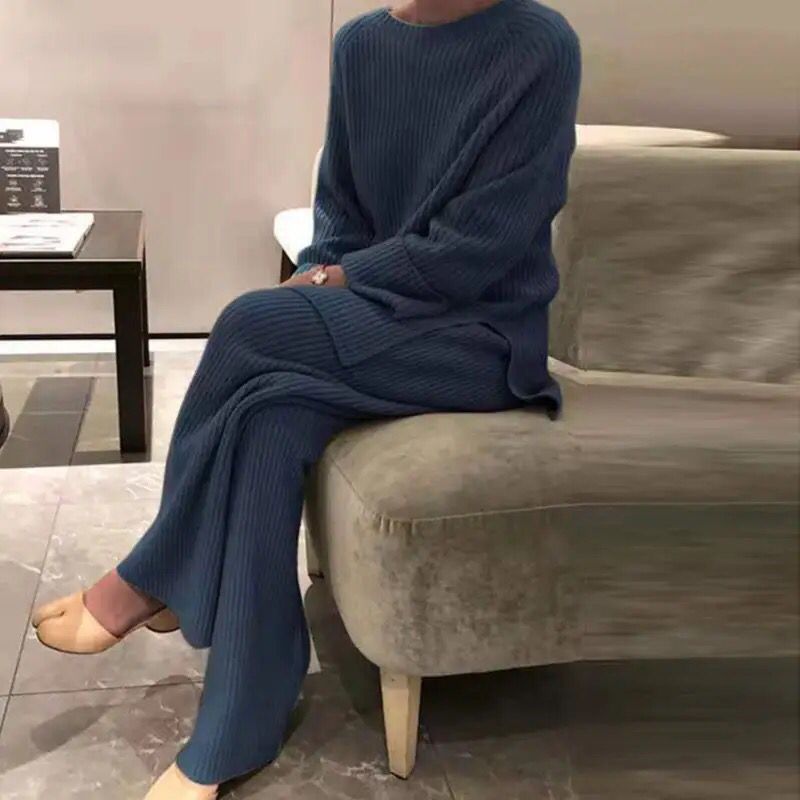 New Home wear Pajama Winter Solid Women Two Piece Set S90112 - TUZZUT Qatar Online Shopping