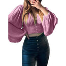 Zanzea Fashion Women's Full Sleeve Short Top S4493361 - Tuzzut.com Qatar Online Shopping