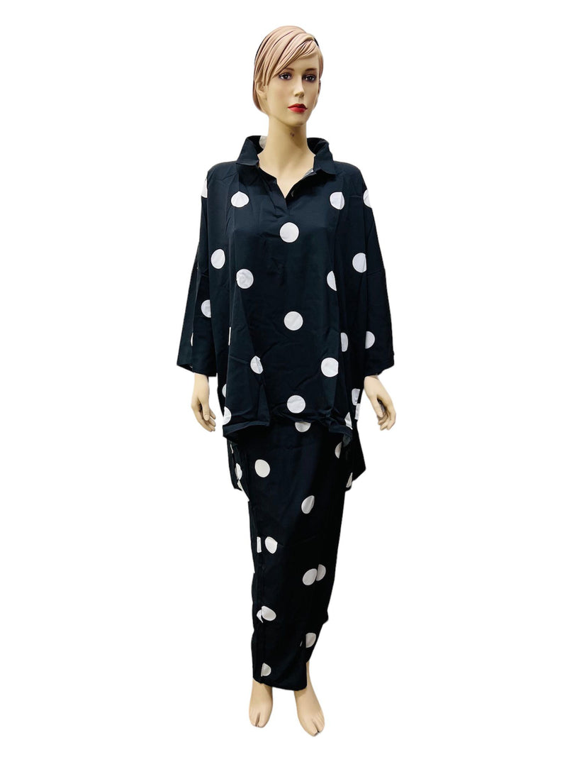 2 Pcs Zanzea Women's Fashion Top & Pant Set S4503282 - Tuzzut.com Qatar Online Shopping
