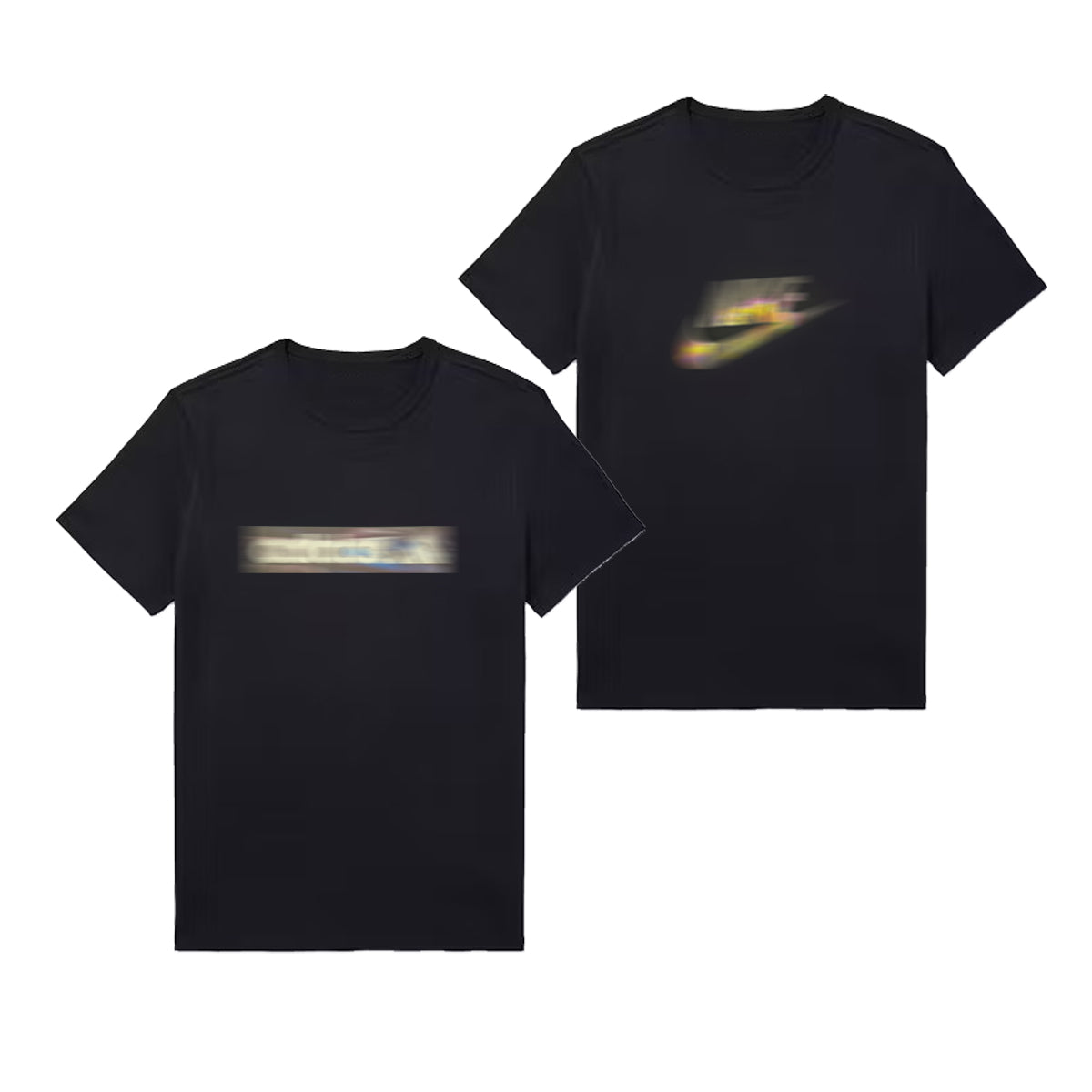 2 Pcs Black Printed Men's Fashion U Neck T-Shirt X4605243 2 Pcs Black Printed Men's Fashion U Neck T-Shirt X4605243
