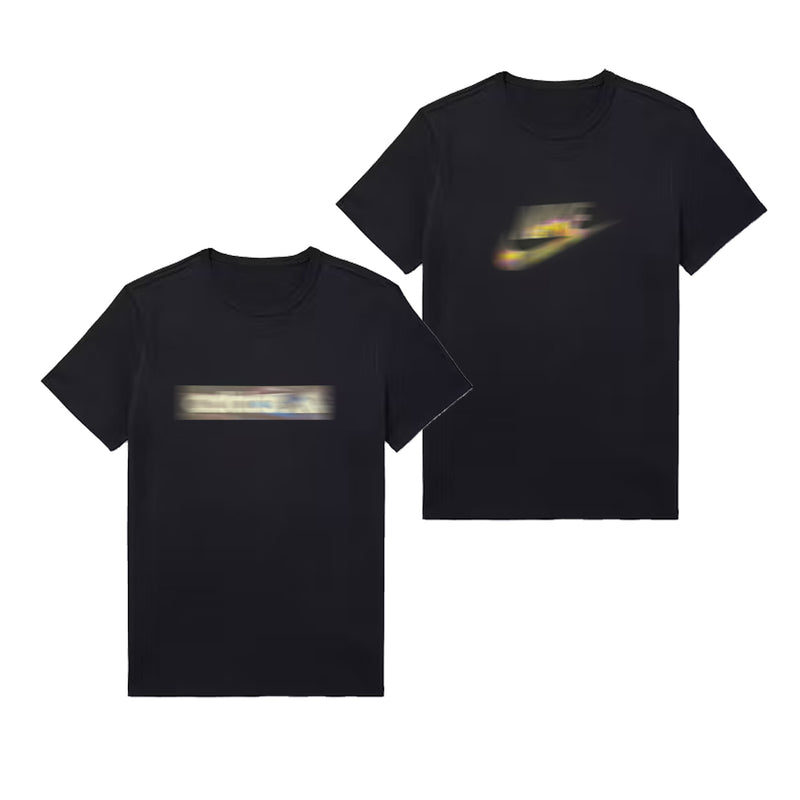 2 Pcs Black Printed Men's Fashion U Neck T-Shirt X4605243