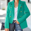 New Fashion Women Business Female Coat Work Office Lady Suit Slim Long-sleeved Temperament Double-breasted Casual Jacket B-28099 - Tuzzut.com Qatar Online Shopping