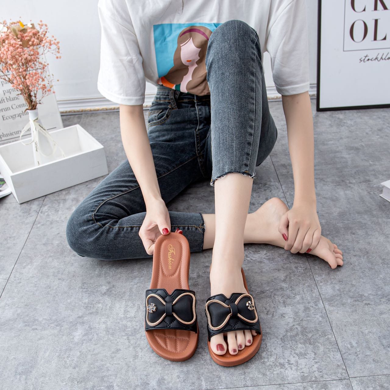 Women's Bowknot Summer Sandals HL-2159 Women's Bowknot Summer Sandals HL-2159