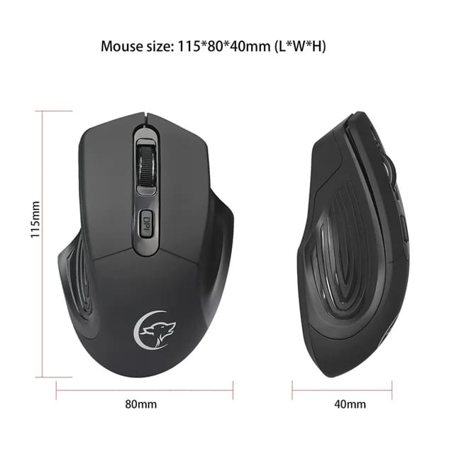 2.4g Wireless Mouse For Laptop Pc Adjustable 1600 Dpi Usb Gaming Mice Computer Ergonomic Design For Desktop Tablet Laptop S3541851 - Tuzzut.com Qatar Online Shopping