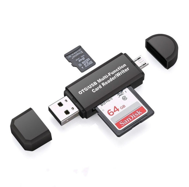 Multifunctional OTG Card Reader Micro SD/SD Card /USB Reader S4225229 - Tuzzut.com Qatar Online Shopping