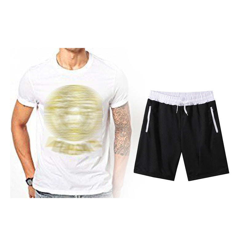 2 Pcs Men's Fashion T-Shirt & Shorts Set S372752
