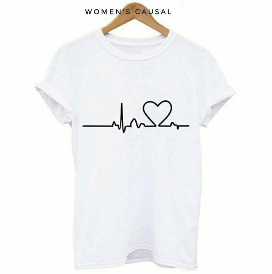 New Summer Love Printed Women's Short Sleeve Causal T-Shirts New Summer Love Printed Women's Short Sleeve Causal T-Shirts