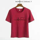 New Summer Love Printed Women's Short Sleeve Causal T-Shirts - Tuzzut.com Qatar Online Shopping