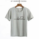 New Summer Love Printed Women's Short Sleeve Causal T-Shirts - Tuzzut.com Qatar Online Shopping