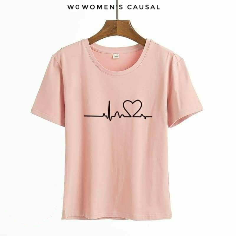 New Summer Love Printed Women's Short Sleeve Causal T-Shirts