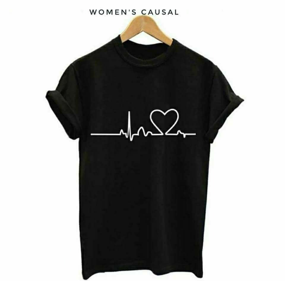 New Summer Love Printed Women's Short Sleeve Causal T-Shirts New Summer Love Printed Women's Short Sleeve Causal T-Shirts