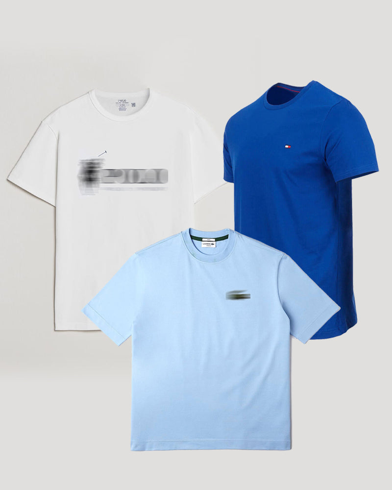 3 Pcs Men's Fashion T-Shirt Set S4558617 - Tuzzut.com Qatar Online Shopping