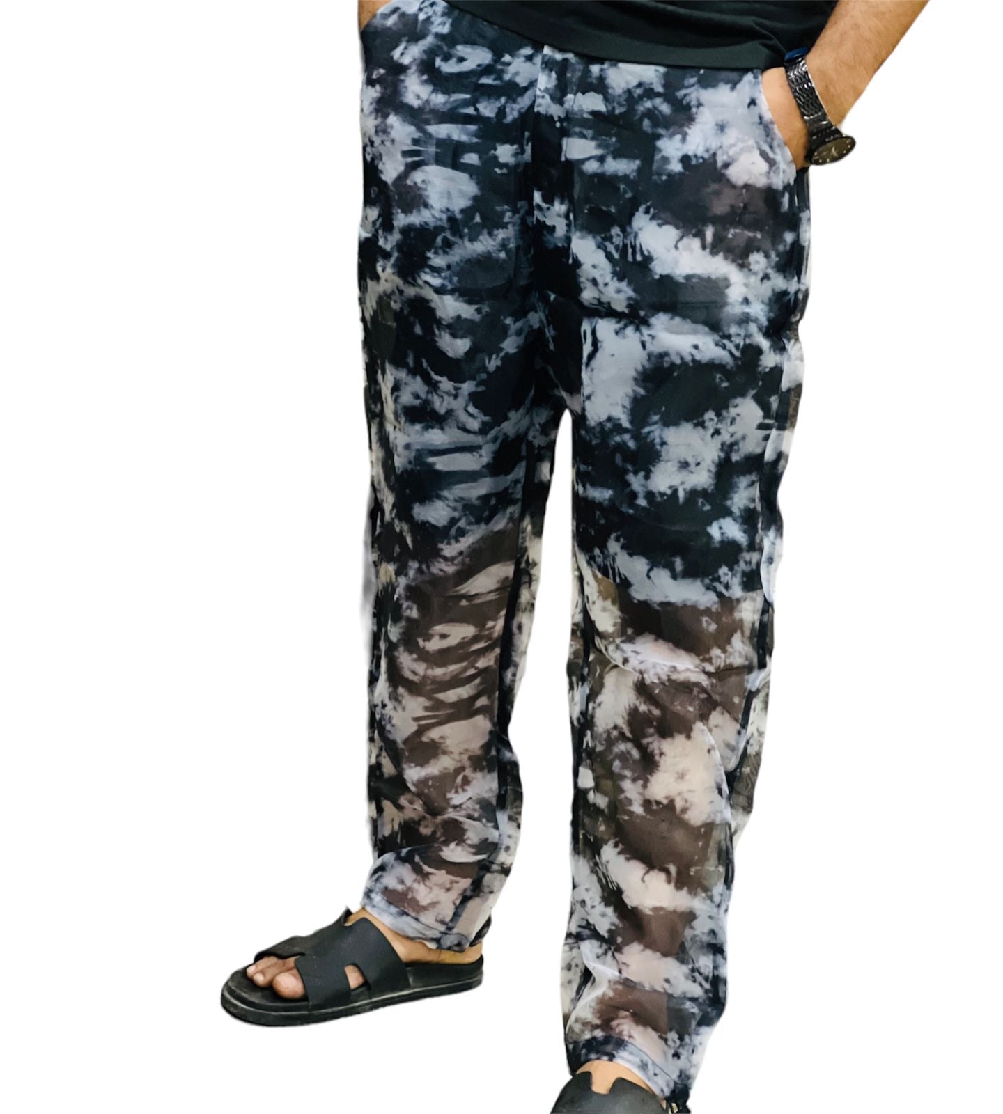 Men's Fashion Transparent Faded Pant S4417445 Men's Fashion Transparent Faded Pant S4417445