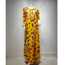 Muslim Fashion Clothes for Women Dubai Abaya Turkey Flower Print Dress Solid Color Loose Casual Modest Clothes Female Ramadan S3423237 - Tuzzut.com Qatar Online Shopping