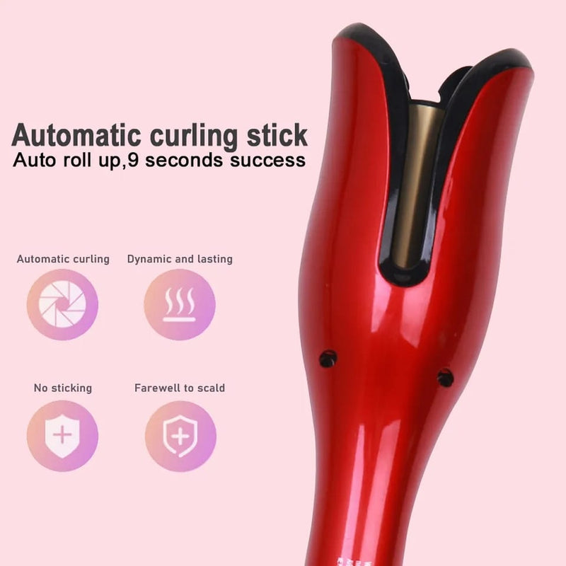 New Rose Curler Full Automatic Multifunctional Infrared Heating LED Liquid Crystal Lazy People Mini Portable Curling Hair Stick S3127602