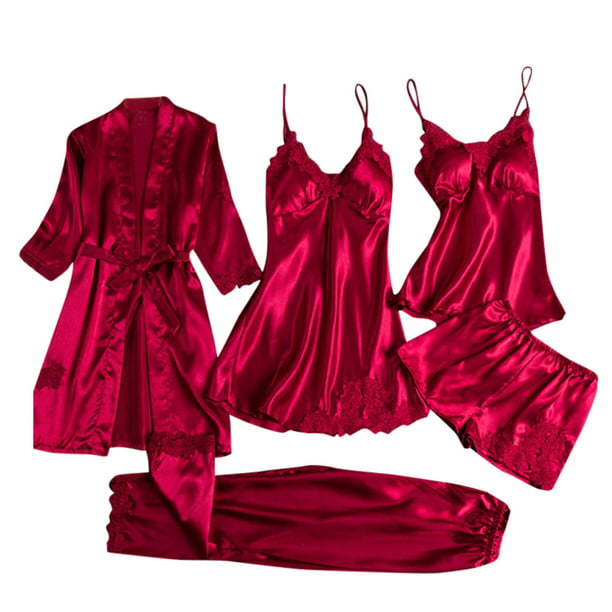 Women's Lingerie Underwear Nightgown Sleepwear Lace Nightdress Wireless Rimless Silk Female Comfy Lover Home Trendy X4408158 - Tuzzut.com Qatar Online Shopping