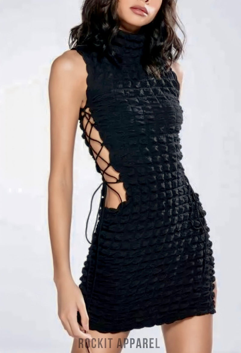 Mini Black Turtleneck Dress S4804883 - Tuzzut.com Qatar Online Shopping
