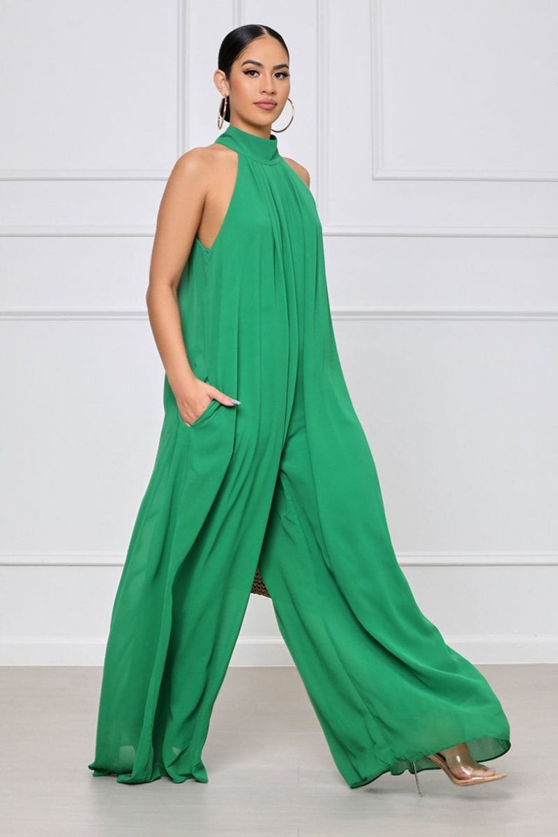 ZanZea Women's Fashion Top Wide Leg Jumpsuit S3864022 - Tuzzut.com Qatar Online Shopping