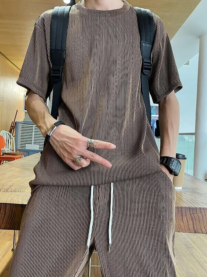 Ice Silk Casual Suit Male Summer Thin Section Handsome Drape Suit TS39 - Tuzzut.com Qatar Online Shopping