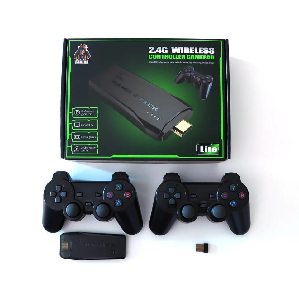 Buy Online 4K Game Stick LITE 2.4G Wireless Controller GamePad Black in  Qatar