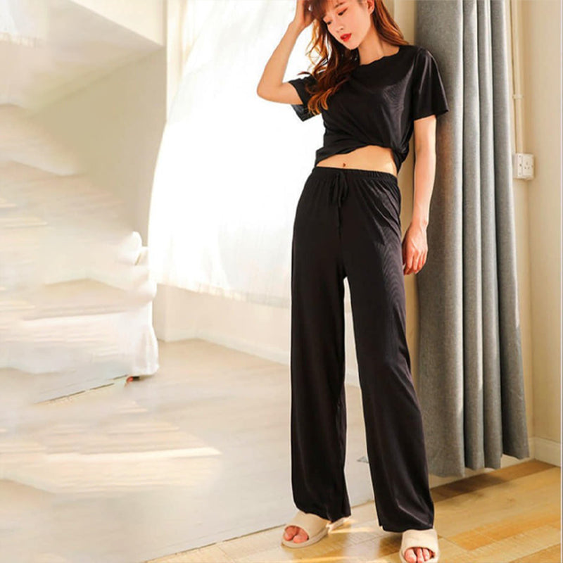 Women's Summer Cool Ice Silk Loose Pajama Homewear-SP205 - Tuzzut.com Qatar Online Shopping