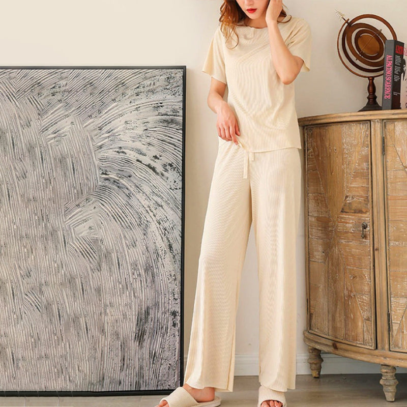 Women's Summer Cool Ice Silk Loose Pajama Homewear-SP205 - Tuzzut.com Qatar Online Shopping