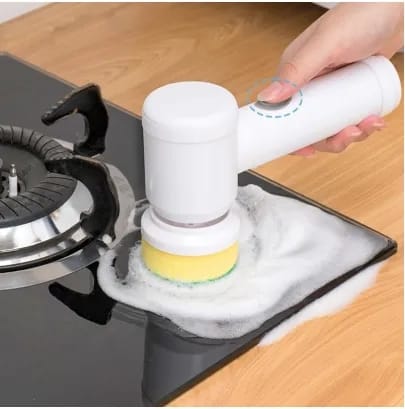 5 in 1 Electric Spin Brush Scrubber Rechargeable Cleaning Tool - Tuzzut.com Qatar Online Shopping