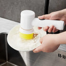 5 in 1 Electric Spin Brush Scrubber Rechargeable Cleaning Tool - Tuzzut.com Qatar Online Shopping