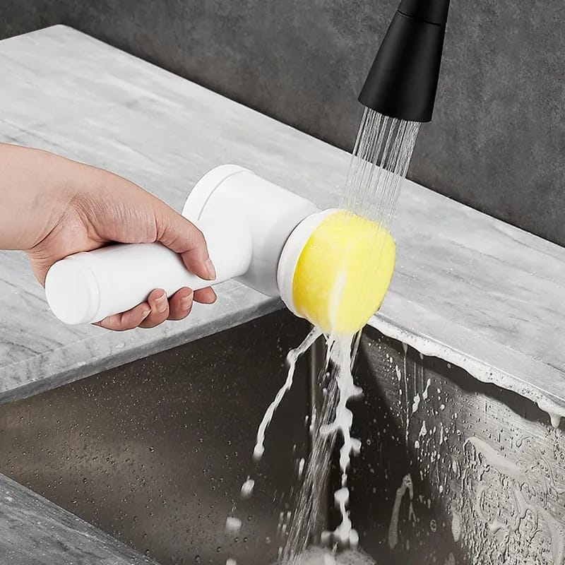 5 in 1 Electric Spin Brush Scrubber Rechargeable Cleaning Tool 5 in 1 Electric Spin Brush Scrubber Rechargeable Cleaning Tool