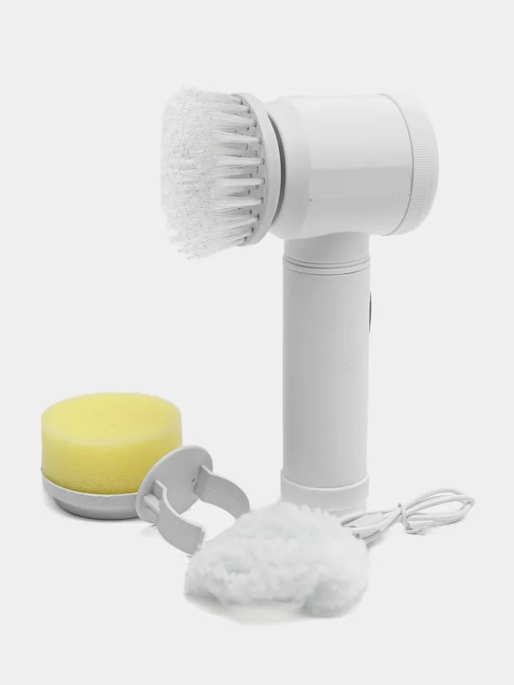 5 in 1 Electric Spin Brush Scrubber Rechargeable Cleaning Tool - Tuzzut.com Qatar Online Shopping
