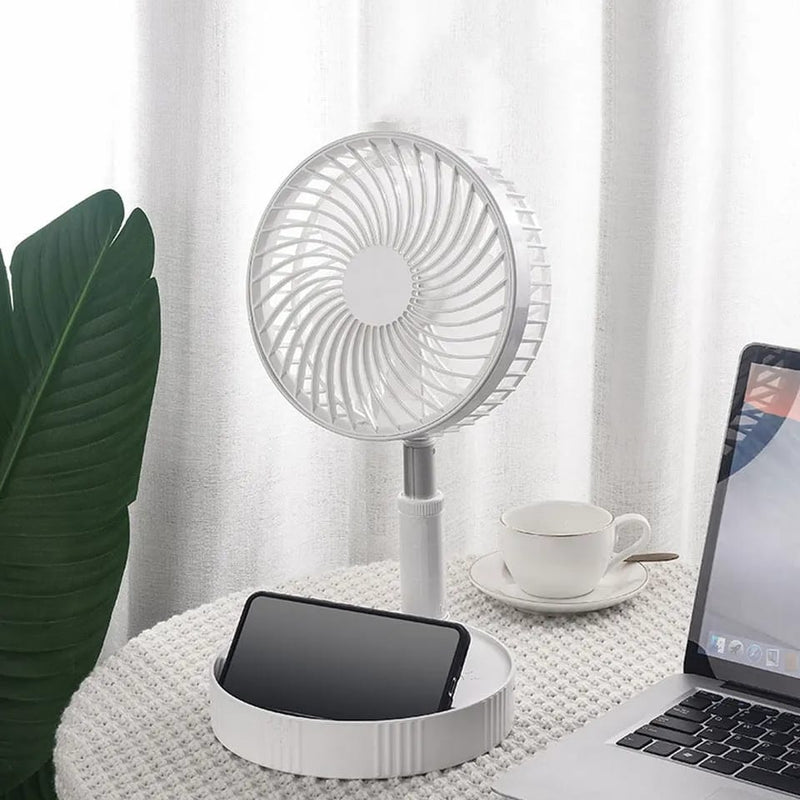 7200mAh Portable Fan Adjustable Floor Standing Summer Cooling Fan for Home Bedroom Office - Tuzzut.com Qatar Online Shopping