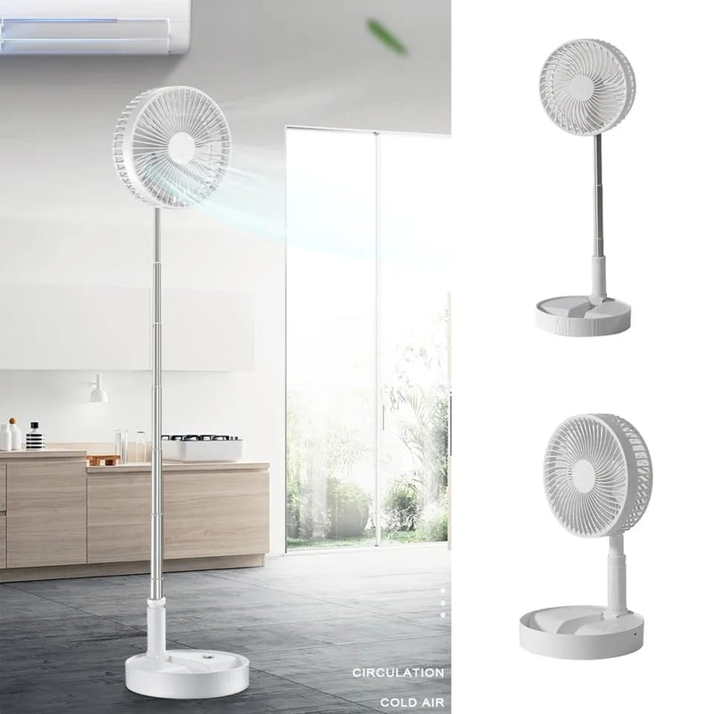 7200mAh Portable Fan Adjustable Floor Standing Summer Cooling Fan for Home Bedroom Office - Tuzzut.com Qatar Online Shopping