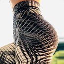 FCCEXIO Geometric Pattern Print Women Pants Push Up Running Leggings Sport Slim Pants Casual Trousers Female Fitness Leggings S1276618 - Tuzzut.com Qatar Online Shopping
