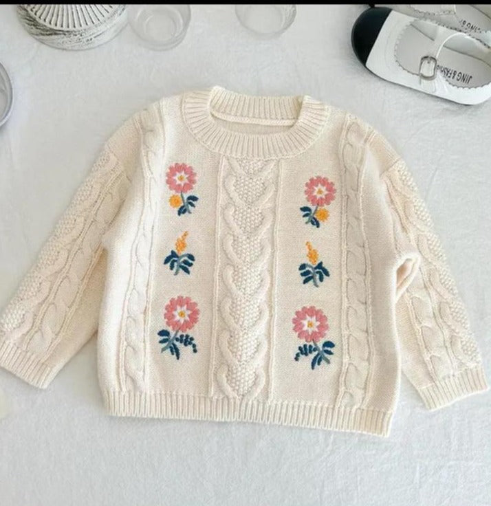 Spring Baby Girls Embroidery Jacket Children's Clothing Girls Autumn Long Sleeve Print Knitwear Kids Girls Coats 20149177