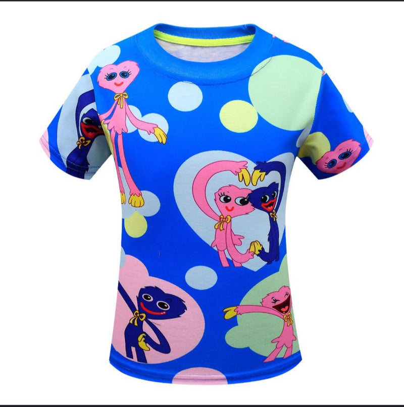 Huggy Wuggy Cute Poppy Playtime Tshirt Kids Summer Clothes Girl S4537093