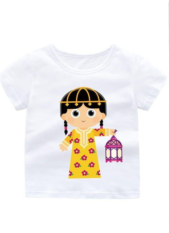 Stars Moon Cartoon 3D O-Neck Pure Cotton Sports Outdoor T-shirt X3112834 - Tuzzut.com Qatar Online Shopping