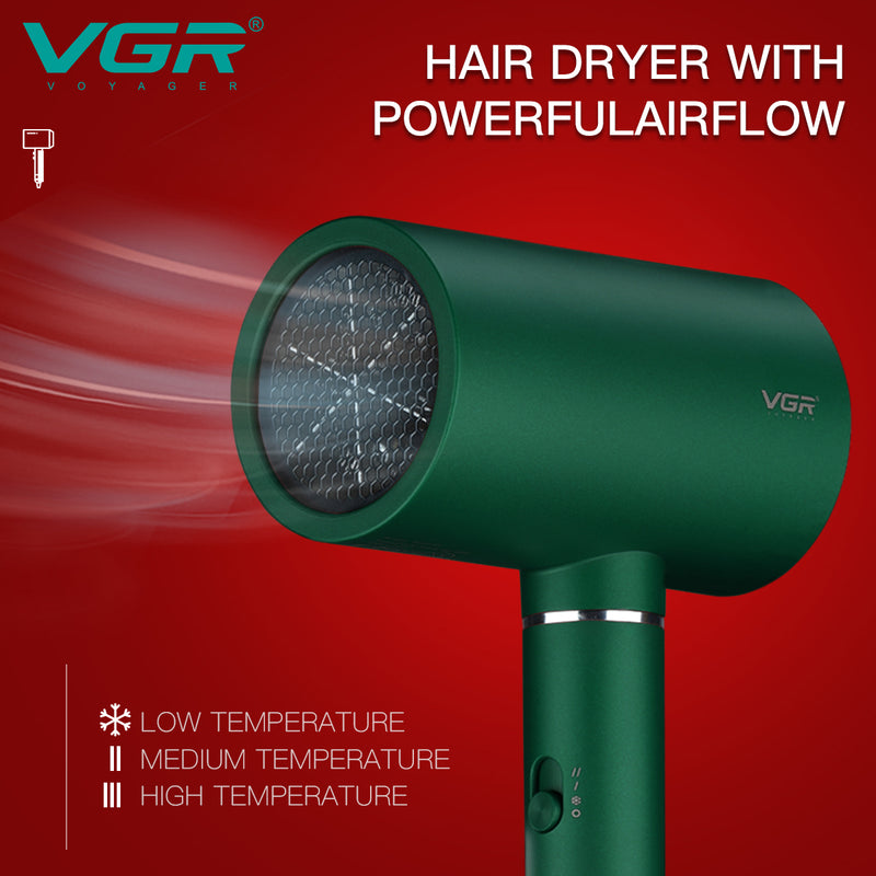 VGR Hair Dryer 1600W Rude Hair Dryer Cold Negative Ion Ion Hair Care V-431 - Tuzzut.com Qatar Online Shopping