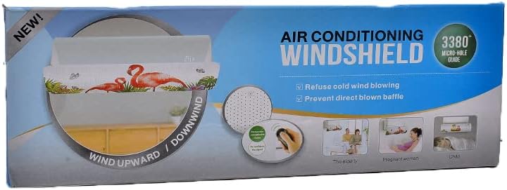 Air conditioning windshield with flamingo design for air distribution wind upward and downwind 90x27 cm