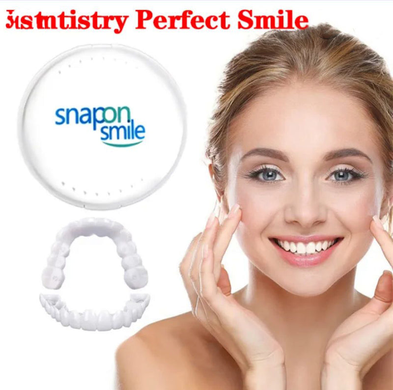 Snapon smile Tooth Instant Charming Smile Teeth Whitening Denture Teeth Comfortable Removable Veneers Cover Teeth Gigi Palsu - Tuzzut.com Qatar Online Shopping