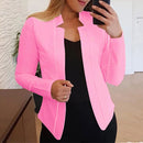 Women Solid Color Long Sleeve Lapel Casual Blazer - Tuzzut.com Qatar Online Shopping