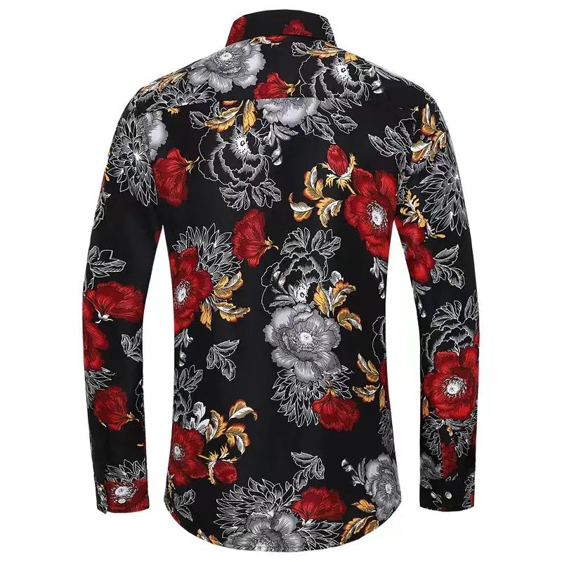 Shirt Creative Graphic Men Tops Casual Outdoor Party Spring Summer Luxury Popular Lapel Long Sleeve Shirt Plus Size 3XL S2386505