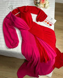 Dubai Women Saudi Arabia Prom Dresses Long Sleeves V Neck Evening Party Formal Occasion Gowns L S4820447 - Tuzzut.com Qatar Online Shopping