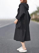 Autumn Womens Fashion Oversized Trench Coats Long Hooded Clothes Ladies Casual Loose Vintage Luxury Windbreakers B-44123 - Tuzzut.com Qatar Online Shopping